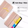 ProCase for iPad (A16) 11th Generation 11 Inch 2025/ iPad 10th Generation 10.9 Inch 2022 Case, Slim Smart Cover with Translucent Hard Shell Back, Supports Touch ID, Auto Wake/Sleep -Blue(Rosegold)