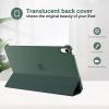 ProCase for iPad (A16) 11th Generation 11 Inch 2025/ iPad 10th Generation 10.9 Inch 2022 Case, Slim Smart Cover with Translucent Hard Shell Back, Supports Touch ID, Auto Wake/Sleep -Blue(Mgreen)