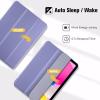ProCase for iPad (A16) 11th Generation 11 Inch 2025/ iPad 10th Generation 10.9 Inch 2022 Case, Slim Smart Cover with Translucent Hard Shell Back, Supports Touch ID, Auto Wake/Sleep -Blue(Lightpurple)