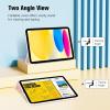ProCase for iPad (A16) 11th Generation 11 Inch 2025/ iPad 10th Generation 10.9 Inch 2022 Case, Slim Smart Cover with Translucent Hard Shell Back, Supports Touch ID, Auto Wake/Sleep -Blue(Lightpink)
