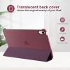 ProCase for iPad (A16) 11th Generation 11 Inch 2025/ iPad 10th Generation 10.9 Inch 2022 Case, Slim Smart Cover with Translucent Hard Shell Back, Supports Touch ID, Auto Wake/Sleep -Blue(Wine)