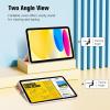 ProCase for iPad (A16) 11th Generation 11 Inch 2025/ iPad 10th Generation 10.9 Inch 2022 Case, Slim Smart Cover with Translucent Hard Shell Back, Supports Touch ID, Auto Wake/Sleep -Blue(Rose)