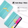 ProCase for iPad (A16) 11th Generation 11 Inch 2025/ iPad 10th Generation 10.9 Inch 2022 Case, Slim Smart Cover with Translucent Hard Shell Back, Supports Touch ID, Auto Wake/Sleep -Blue(Aqua)