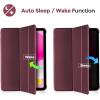 ProCase for iPad (A16) 11th Generation 11 Inch 2025/ iPad 10th Generation 10.9 Inch 2022 Case, Slim Smart Cover with Translucent Hard Shell Back, Supports Touch ID, Auto Wake/Sleep -Blue(Wine)
