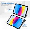 ProCase for iPad (A16) 11th Generation 11 Inch 2025/ iPad 10th Generation 10.9 Inch 2022 Case, Slim Smart Cover with Translucent Hard Shell Back, Supports Touch ID, Auto Wake/Sleep -Blue(Shadowblack)