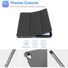 ProCase for iPad (A16) 11th Generation 11 Inch 2025/ iPad 10th Generation 10.9 Inch 2022 Case, Slim Smart Cover with Translucent Hard Shell Back, Supports Touch ID, Auto Wake/Sleep -Blue(Shadowblack)