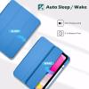 ProCase for iPad (A16) 11th Generation 11 Inch 2025/10th Generation 10.9 Inch 2022 Case with Pencil Holder, Hybrid iPad 11 10 Case with Clear Back, Supports Auto Wake/Sleep -Black(Blue)