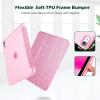 ProCase for iPad (A16) 11th Generation 11 Inch 2025/10th Generation 10.9 Inch 2022 Case with Pencil Holder, Hybrid iPad 11 10 Case with Clear Back, Supports Auto Wake/Sleep -Black(GlitterPink)