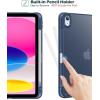 ProCase for iPad (A16) 11th Generation 11 Inch 2025/10th Generation 10.9 Inch 2022 Case with Pencil Holder, Hybrid iPad 11 10 Case with Clear Back, Supports Auto Wake/Sleep -Black(Darkblue)