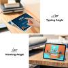 ProCase for iPad (A16) 11th Generation 11 Inch 2025/10th Generation 10.9 Inch 2022 Case with Pencil Holder, Hybrid iPad 11 10 Case with Clear Back, Supports Auto Wake/Sleep -Black(Skyblue)
