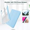 ProCase for iPad (A16) 11th Generation 11 Inch 2025/10th Generation 10.9 Inch 2022 Case with Pencil Holder, Hybrid iPad 11 10 Case with Clear Back, Supports Auto Wake/Sleep -Black(Skyblue)