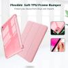ProCase for iPad (A16) 11th Generation 11 Inch 2025/10th Generation 10.9 Inch 2022 Case with Pencil Holder, Hybrid iPad 11 10 Case with Clear Back, Supports Auto Wake/Sleep -Black(Lightpink)