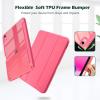 ProCase for iPad (A16) 11th Generation 11 Inch 2025/10th Generation 10.9 Inch 2022 Case with Pencil Holder, Hybrid iPad 11 10 Case with Clear Back, Supports Auto Wake/Sleep -Black(Pink)