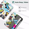 ProCase for iPad (A16) 11th Generation 11 Inch 2025/10th Generation 10.9 Inch 2022 Case with Pencil Holder, Hybrid iPad 11 10 Case with Clear Back, Supports Auto Wake/Sleep -Black(Skateboard)