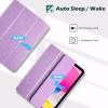 ProCase for iPad (A16) 11th Generation 11 Inch 2025/10th Generation 10.9 Inch 2022 Case with Pencil Holder, Hybrid iPad 11 10 Case with Clear Back, Supports Auto Wake/Sleep -Black(GlitterPurple)