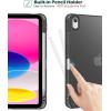 ProCase for iPad (A16) 11th Generation 11 Inch 2025/10th Generation 10.9 Inch 2022 Case with Pencil Holder, Hybrid iPad 11 10 Case with Clear Back, Supports Auto Wake/Sleep -Black(Allblack)