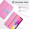 ProCase for iPad (A16) 11th Generation 11 Inch 2025/10th Generation 10.9 Inch 2022 Case with Pencil Holder, Hybrid iPad 11 10 Case with Clear Back, Supports Auto Wake/Sleep -Black(GlitterPink)