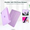 ProCase for iPad (A16) 11th Generation 11 Inch 2025/10th Generation 10.9 Inch 2022 Case with Pencil Holder, Hybrid iPad 11 10 Case with Clear Back, Supports Auto Wake/Sleep -Black(GlitterPurple)