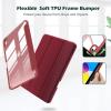 ProCase for iPad (A16) 11th Generation 11 Inch 2025/10th Generation 10.9 Inch 2022 Case with Pencil Holder, Hybrid iPad 11 10 Case with Clear Back, Supports Auto Wake/Sleep -Black(Wine)