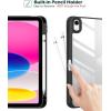 ProCase for iPad (A16) 11th Generation 11 Inch 2025/10th Generation 10.9 Inch 2022 Case with Pencil Holder, Hybrid iPad 11 10 Case with Clear Back, Supports Auto Wake/Sleep -Black(Bluemarble)