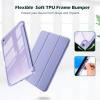 ProCase for iPad (A16) 11th Generation 11 Inch 2025/10th Generation 10.9 Inch 2022 Case with Pencil Holder, Hybrid iPad 11 10 Case with Clear Back, Supports Auto Wake/Sleep -Black(Lightpurple)