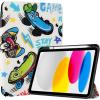 ProCase for iPad (A16) 11th Generation 11 Inch 2025/10th Generation 10.9 Inch 2022 Case with Pencil Holder, Hybrid iPad 11 10 Case with Clear Back, Supports Auto Wake/Sleep -Black(Skateboard)