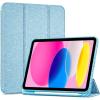ProCase for iPad (A16) 11th Generation 11 Inch 2025/10th Generation 10.9 Inch 2022 Case with Pencil Holder, Hybrid iPad 11 10 Case with Clear Back, Supports Auto Wake/Sleep -Black(GlitterBlue)