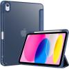 ProCase for iPad (A16) 11th Generation 11 Inch 2025/10th Generation 10.9 Inch 2022 Case with Pencil Holder, Hybrid iPad 11 10 Case with Clear Back, Supports Auto Wake/Sleep -Black(Darkblue)