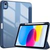 ProCase for iPad (A16) 11th Generation 11 Inch 2025/10th Generation 10.9 Inch 2022 Case with Pencil Holder, Hybrid iPad 11 10 Case with Clear Back, Supports Auto Wake/Sleep -Black(Navy)