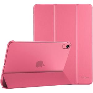 ProCase for iPad (A16) 11th Generation 11 Inch 2025/ iPad 10th Generation 10.9 Inch 2022 Case, Slim Smart Cover with Translucent Hard Shell Back, Supports Touch ID, Auto Wake/Sleep -Blue(Pink)