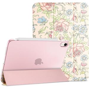 ProCase for iPad (A16) 11th Generation 11 Inch 2025/ iPad 10th Generation 10.9 Inch 2022 Case, Slim Smart Cover with Translucent Hard Shell Back, Supports Touch ID, Auto Wake/Sleep -Blue(Rose)