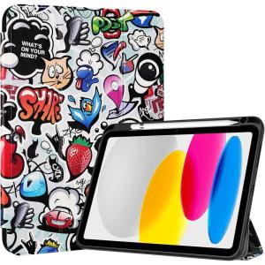 ProCase for iPad (A16) 11th Generation 11 Inch 2025/10th Generation 10.9 Inch 2022 Case with Pencil Holder, Hybrid iPad 11 10 Case with Clear Back, Supports Auto Wake/Sleep -Black(Comics)