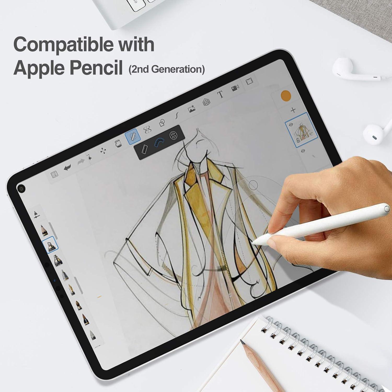 image:imageProCase 2 Pack for iPad Air 5th 2022 Air 4th 2020 iPad Pro 11 4th 2022 3rd 2021 2nd 2020 1st 2018 Privacy Screen Protector AntiSpy Tempered Glass for 109 iPad Air 5 4 iPad Pro 11 4 3 2 11