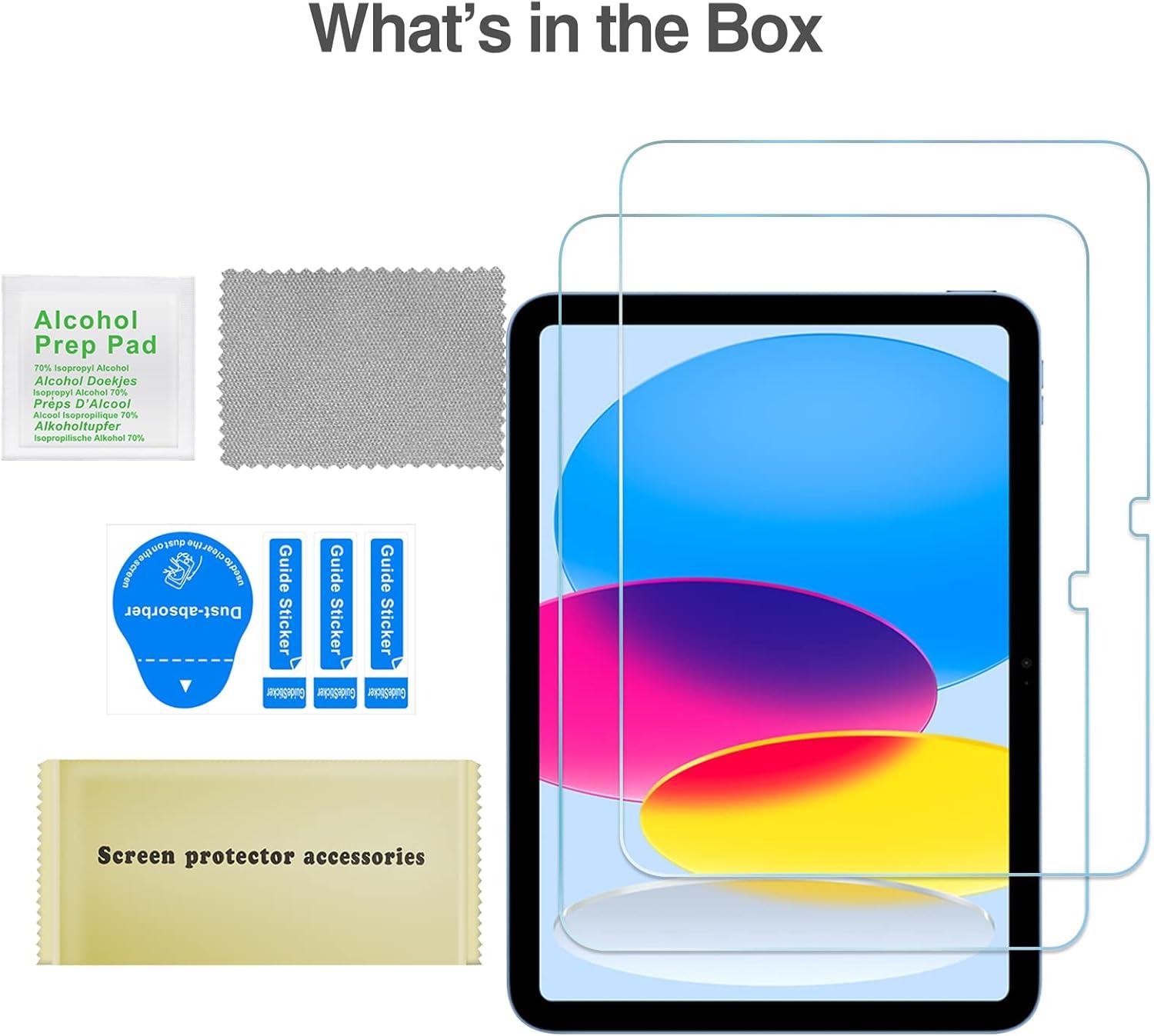 image:imageProCase 3 Pack Screen Protector for iPad A16 2025 11th10th 2022 Generation 11inch109 Tempered Glass Film Guard Clear2 Pack