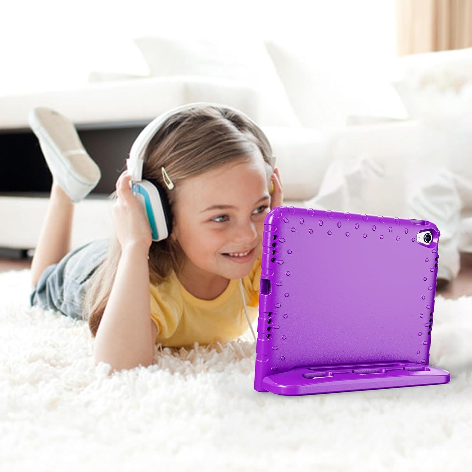 image:imageProCase Kids Case for iPad A16 11th Generation 2025iPad 10th Generation 2022 with Pencil Holder iPad 1110 Case Shockproof Lightweight Cover with Stand Convertible Handle for Children MagentaPurple