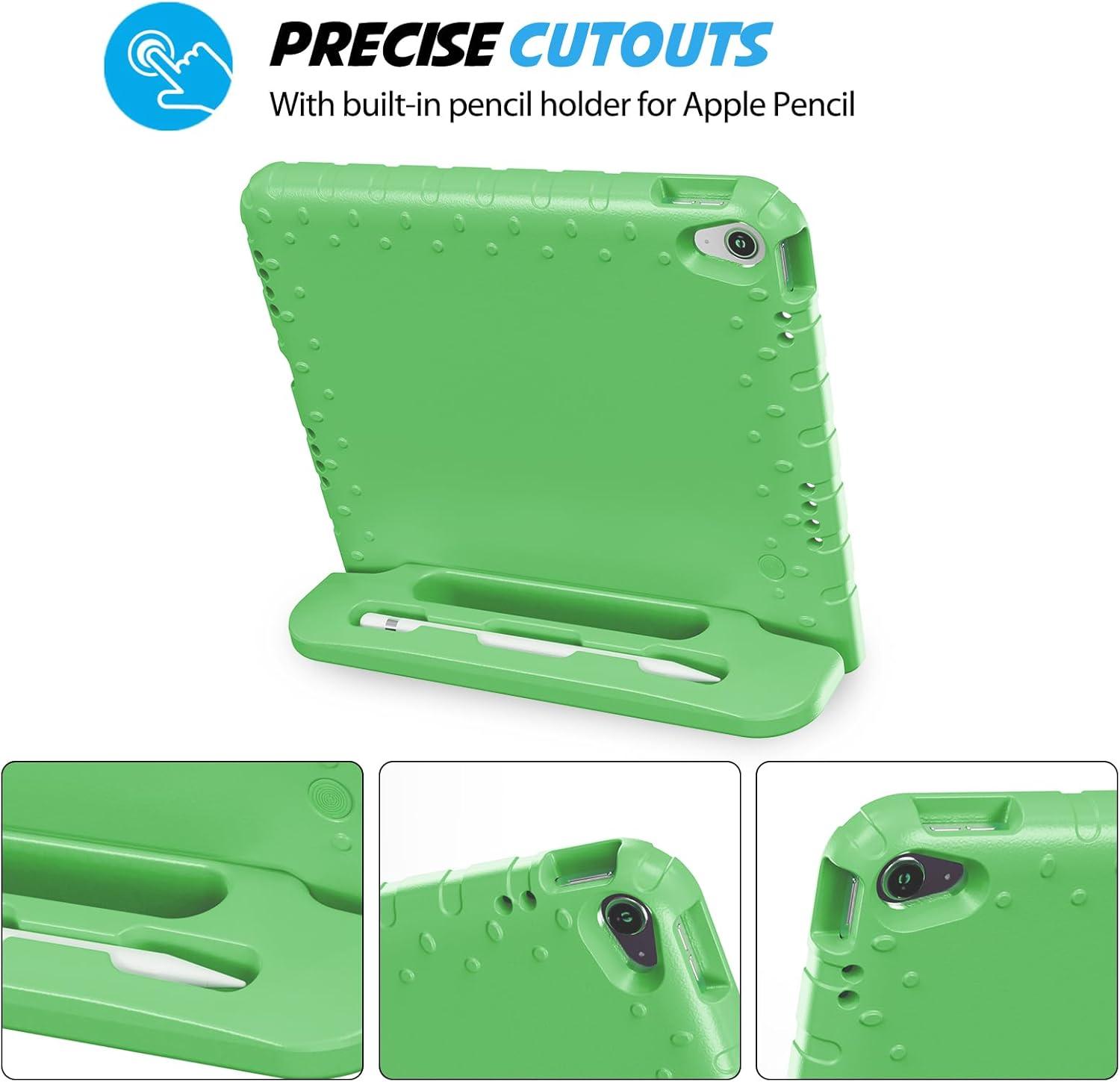 image:imageProCase Kids Case for iPad A16 11th Generation 2025iPad 10th Generation 2022 with Pencil Holder iPad 1110 Case Shockproof Lightweight Cover with Stand Convertible Handle for Children MagentaGreen