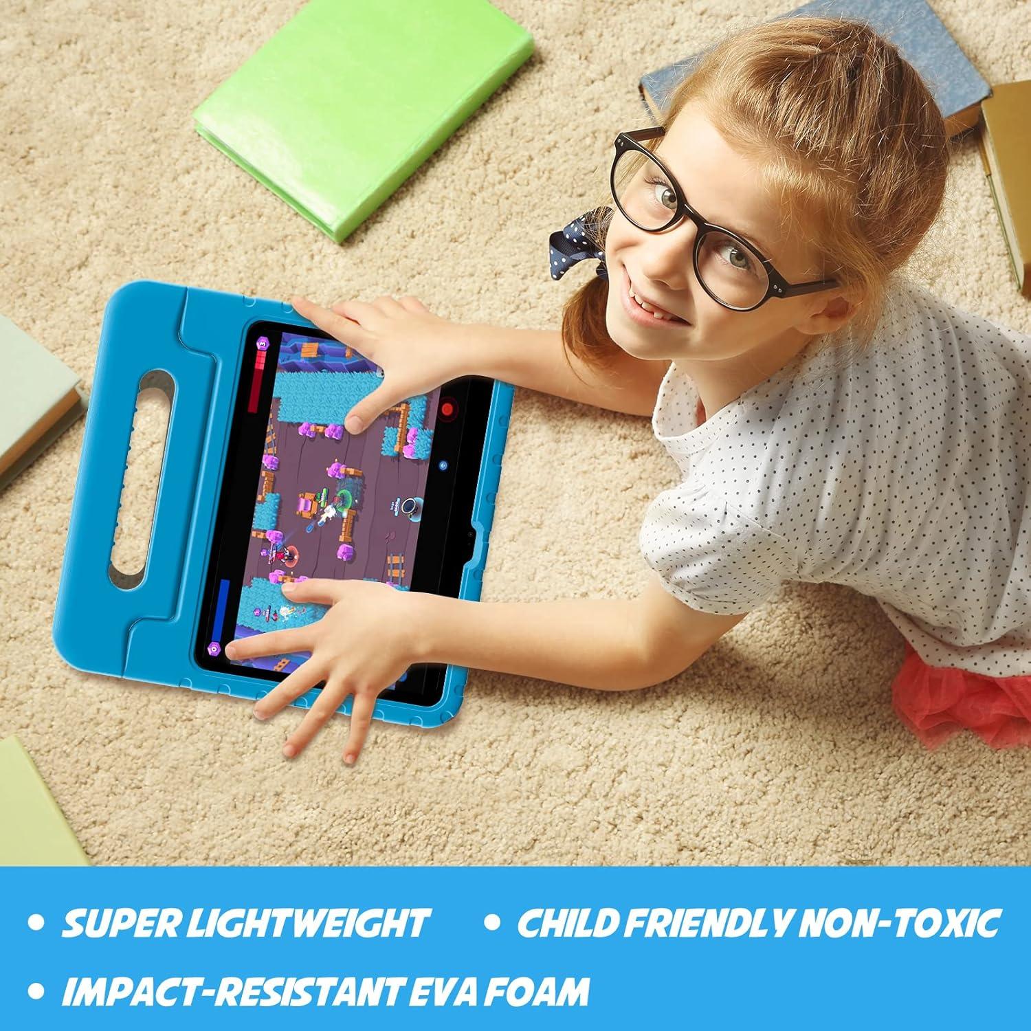 image:imageProCase Kids Case for iPad A16 11th Generation 2025iPad 10th Generation 2022 with Pencil Holder iPad 1110 Case Shockproof Lightweight Cover with Stand Convertible Handle for Children MagentaBlue