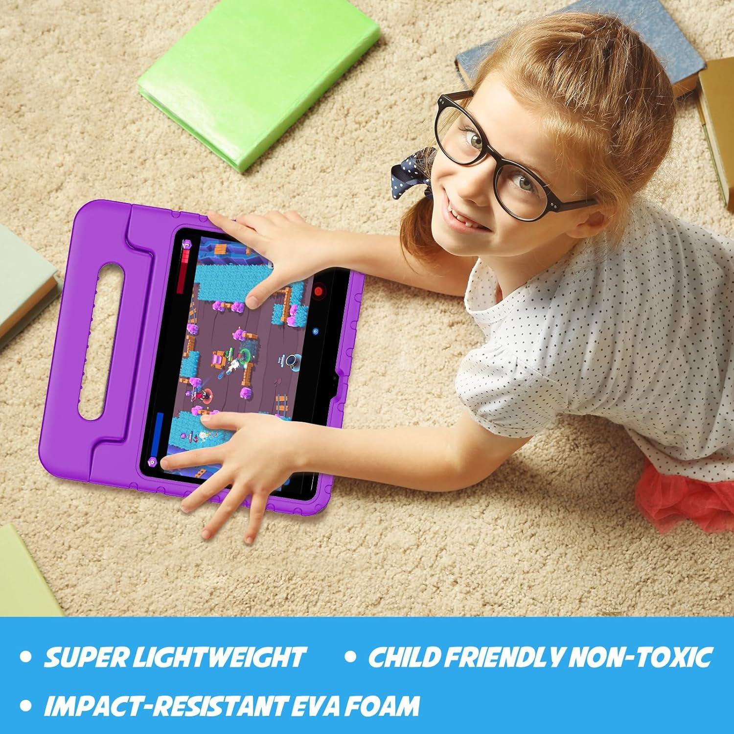 image:imageProCase Kids Case for iPad A16 11th Generation 2025iPad 10th Generation 2022 with Pencil Holder iPad 1110 Case Shockproof Lightweight Cover with Stand Convertible Handle for Children MagentaPurple