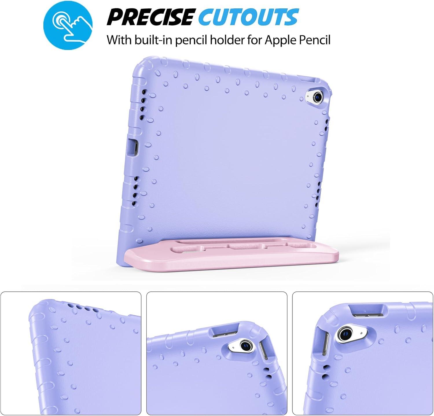 image:imageProCase Kids Case for iPad A16 11th Generation 2025iPad 10th Generation 2022 with Pencil Holder iPad 1110 Case Shockproof Lightweight Cover with Stand Convertible Handle for Children MagentaPurplePink