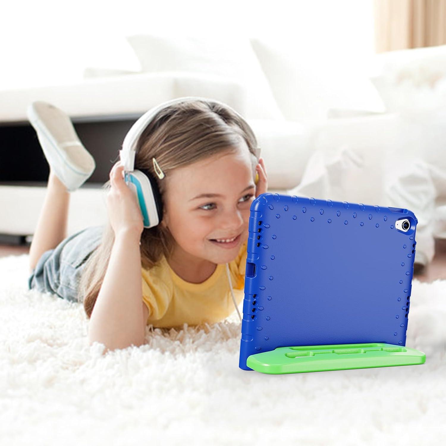 image:imageProCase Kids Case for iPad A16 11th Generation 2025iPad 10th Generation 2022 with Pencil Holder iPad 1110 Case Shockproof Lightweight Cover with Stand Convertible Handle for Children MagentaNavygreen
