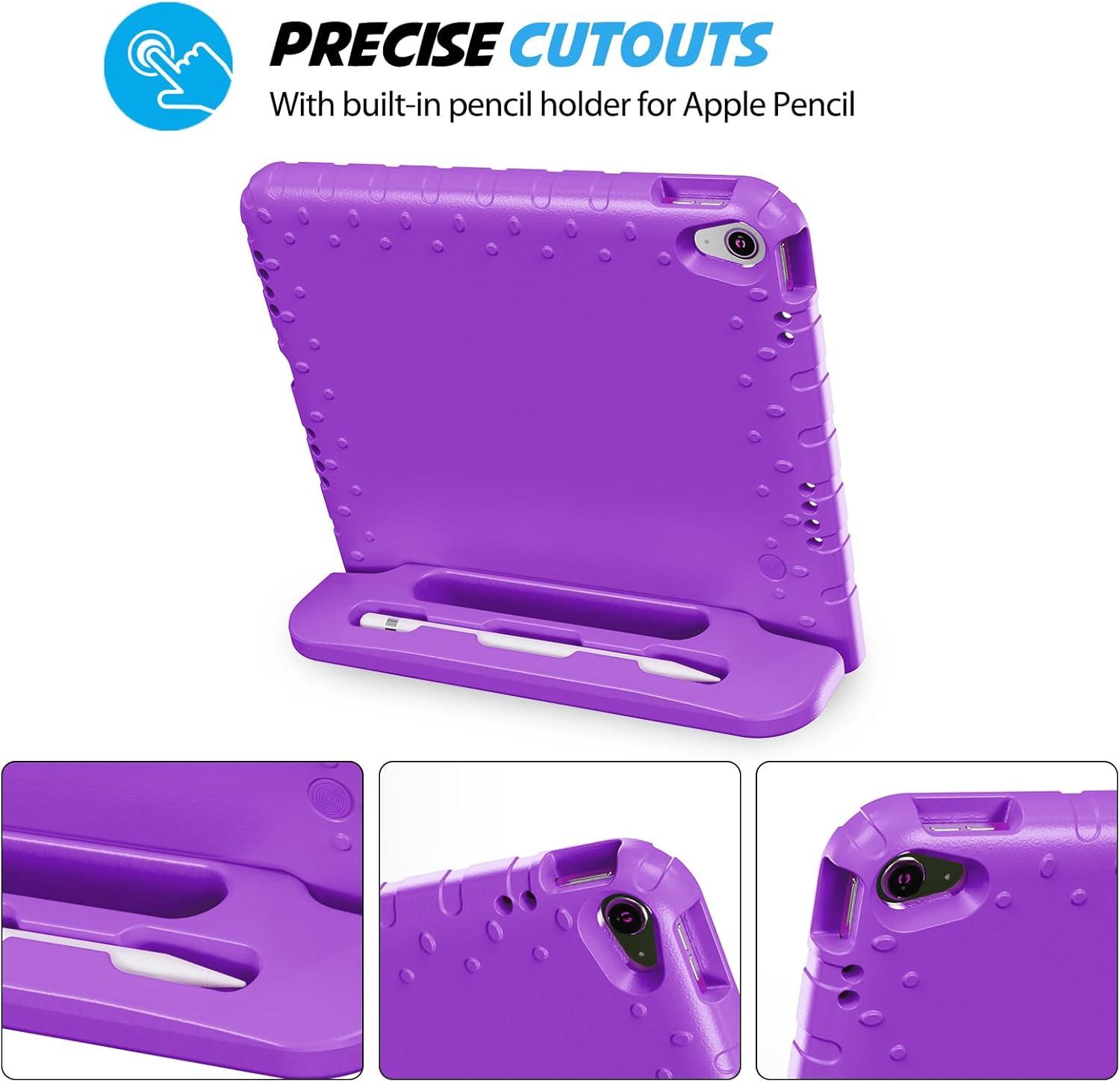 image:imageProCase Kids Case for iPad A16 11th Generation 2025iPad 10th Generation 2022 with Pencil Holder iPad 1110 Case Shockproof Lightweight Cover with Stand Convertible Handle for Children MagentaPurple