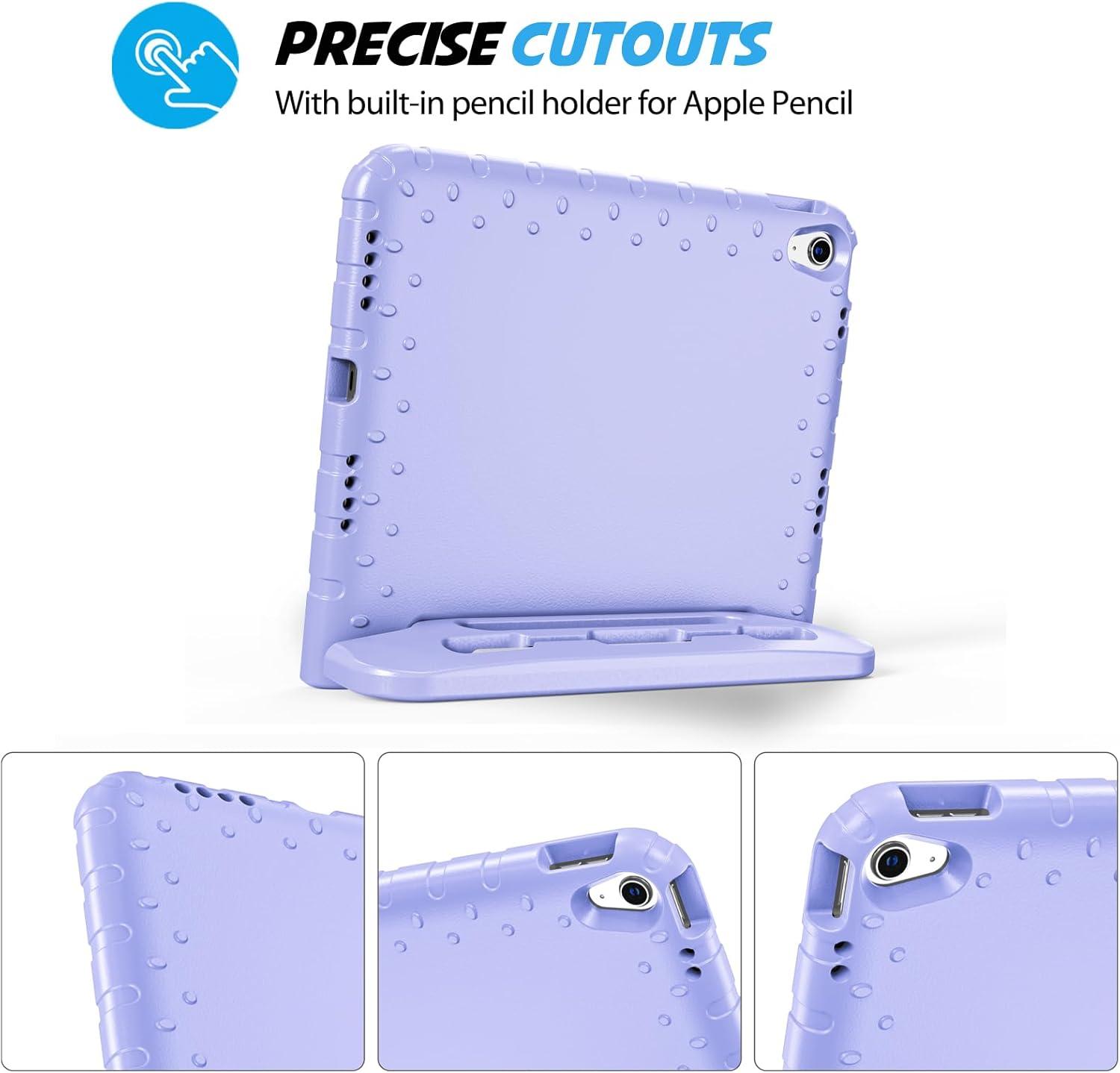 image:imageProCase Kids Case for iPad A16 11th Generation 2025iPad 10th Generation 2022 with Pencil Holder iPad 1110 Case Shockproof Lightweight Cover with Stand Convertible Handle for Children MagentaLightpurple