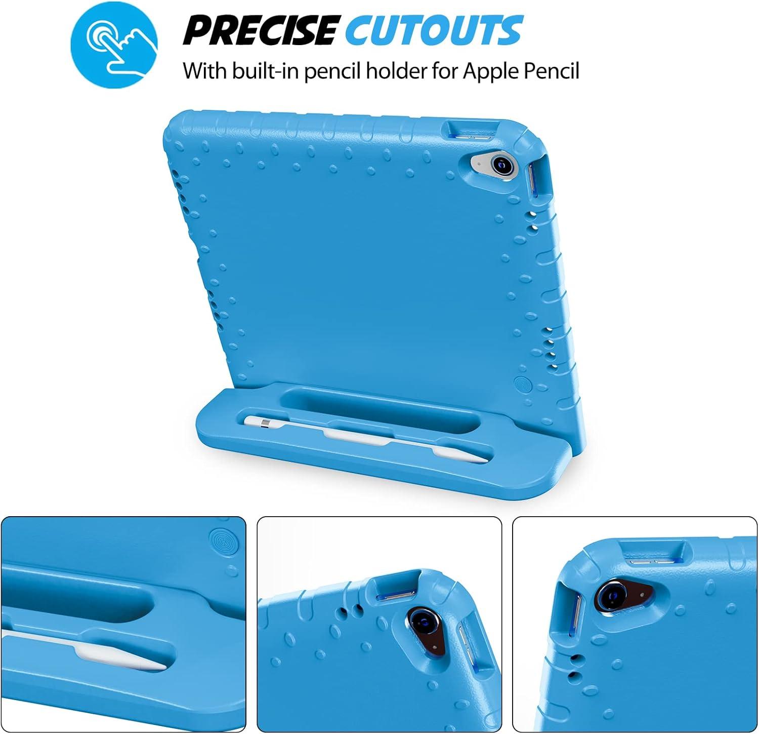 image:imageProCase Kids Case for iPad A16 11th Generation 2025iPad 10th Generation 2022 with Pencil Holder iPad 1110 Case Shockproof Lightweight Cover with Stand Convertible Handle for Children MagentaBlue