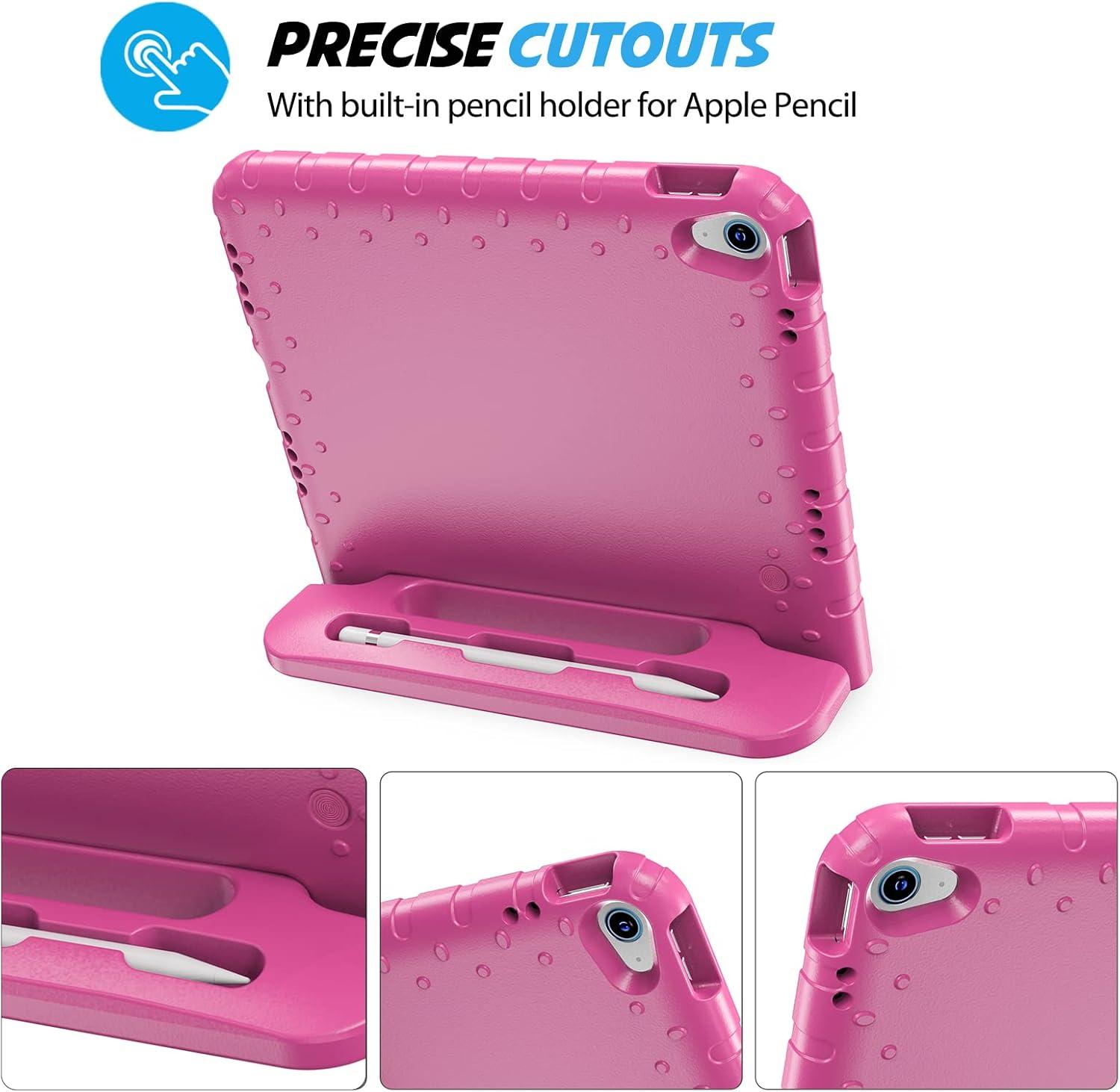 image:imageProCase Kids Case for iPad A16 11th Generation 2025iPad 10th Generation 2022 with Pencil Holder iPad 1110 Case Shockproof Lightweight Cover with Stand Convertible Handle for Children MagentaMagenta