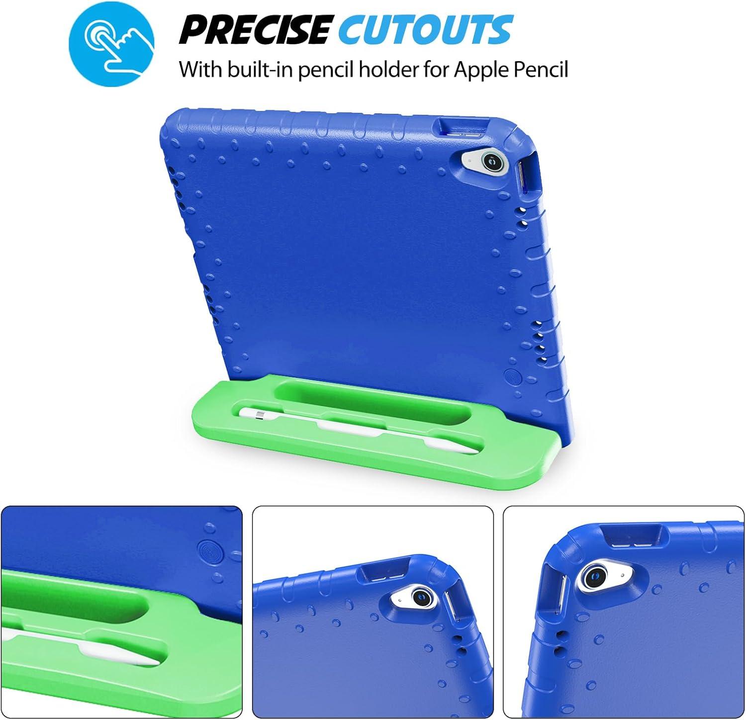 image:imageProCase Kids Case for iPad A16 11th Generation 2025iPad 10th Generation 2022 with Pencil Holder iPad 1110 Case Shockproof Lightweight Cover with Stand Convertible Handle for Children MagentaNavygreen