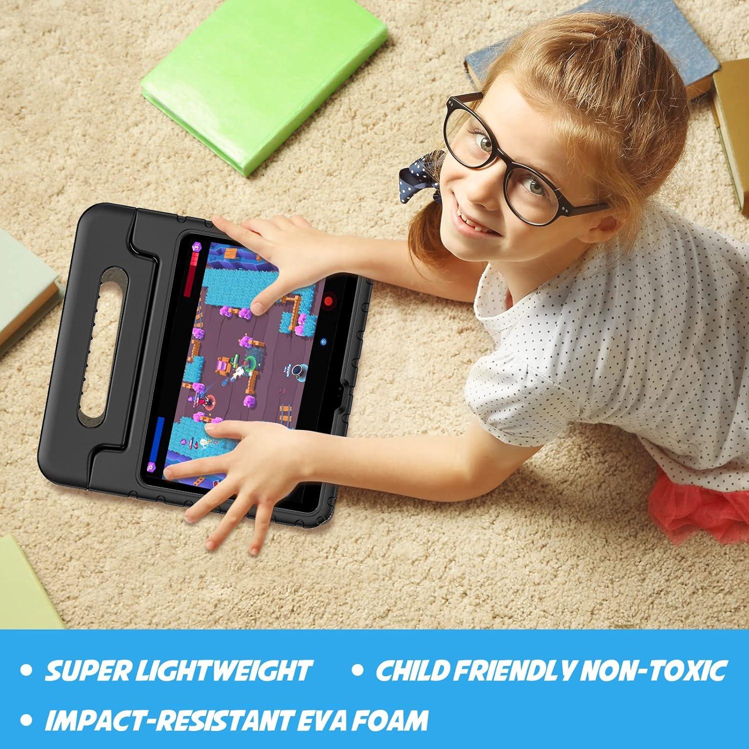 image:imageProCase Kids Case for iPad A16 11th Generation 2025iPad 10th Generation 2022 with Pencil Holder iPad 1110 Case Shockproof Lightweight Cover with Stand Convertible Handle for Children MagentaBlack