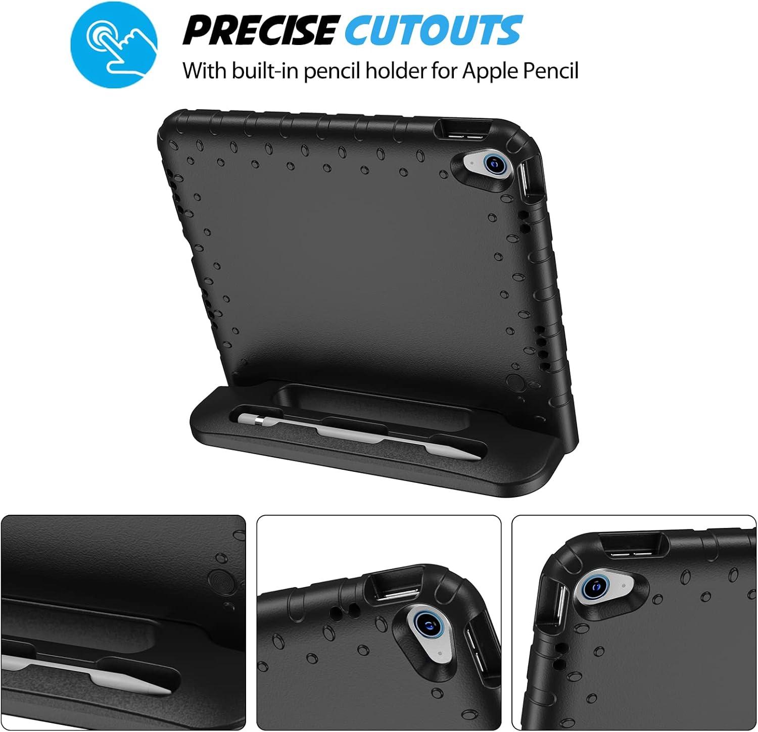 image:imageProCase Kids Case for iPad A16 11th Generation 2025iPad 10th Generation 2022 with Pencil Holder iPad 1110 Case Shockproof Lightweight Cover with Stand Convertible Handle for Children MagentaBlack