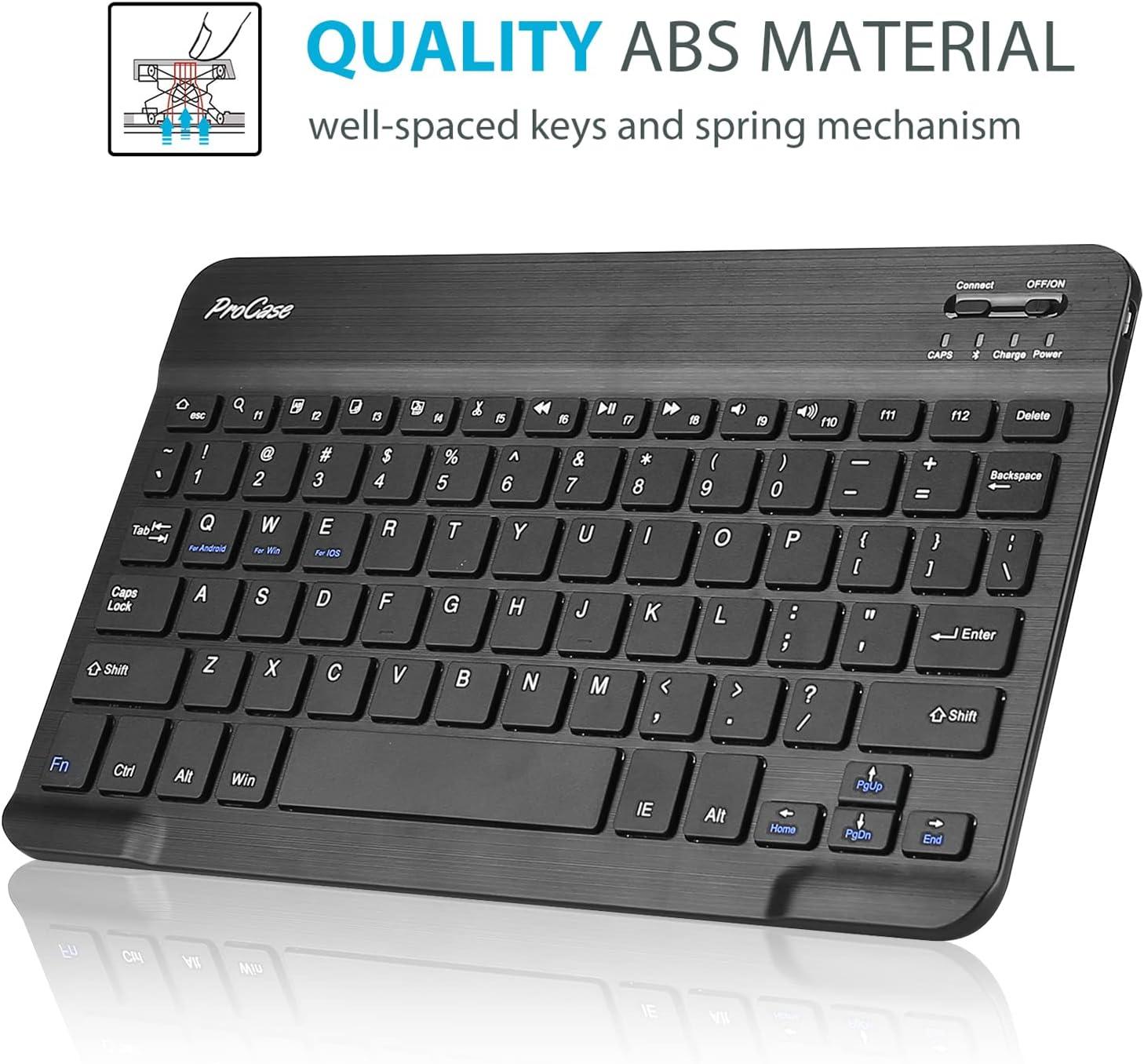 image:imageProCase for iPad 11th A16 11inch 2025 10th Generation Case with Keyboard 109 inch 2022 PU Leather Case with Magnetically Detachable Wireless Keyboard BlackBlack