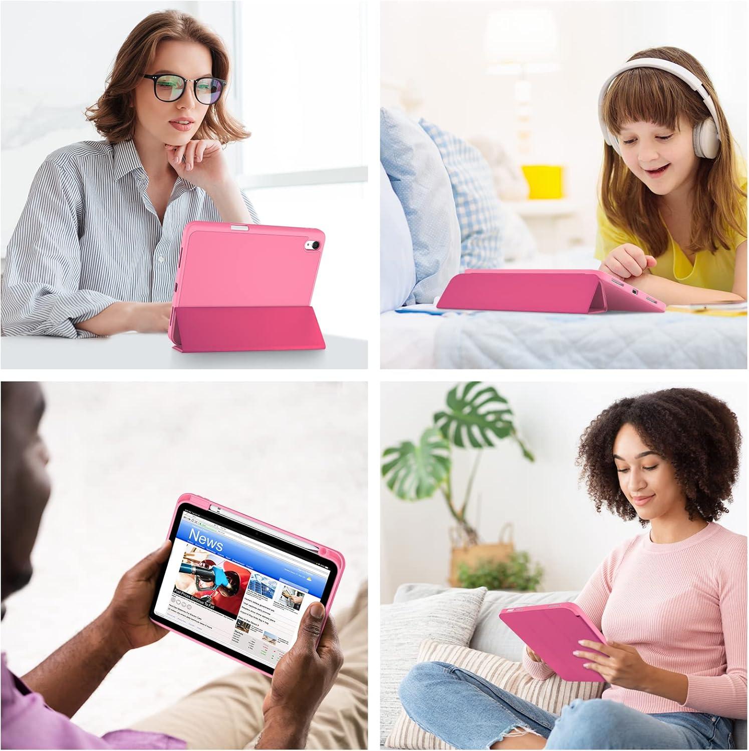 image:imageProCase for iPad A16 11th Generation 11 Inch 2025 iPad 10th Generation 109 Inch 2022 Case with Pencil Holder Hybrid Cover with Soft TPU Back Supports Touch ID Auto WakeSleep SkyBluePink