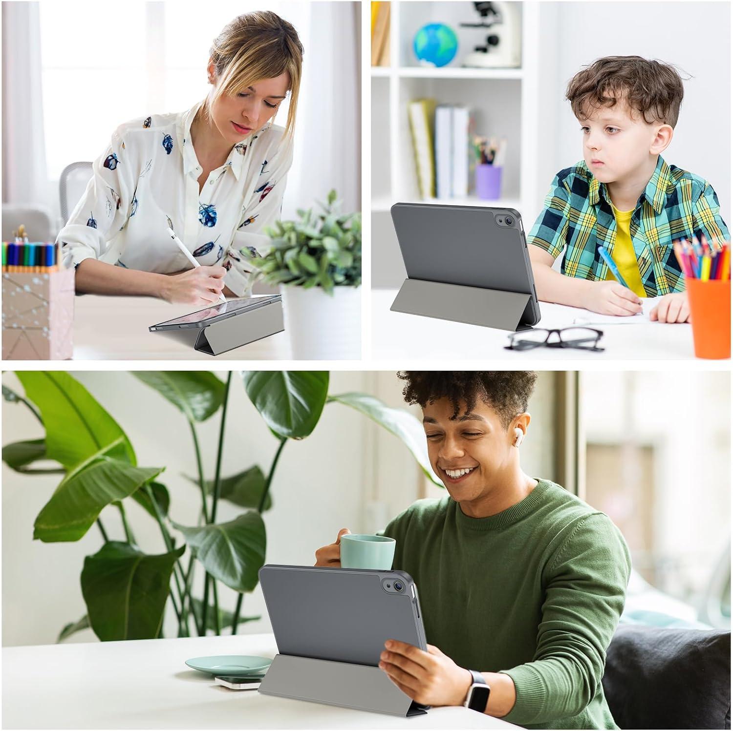 image:imageProCase for iPad A16 11th Generation 11 Inch 2025 iPad 10th Generation 109 Inch 2022 Case with Pencil Holder Hybrid Cover with Soft TPU Back Supports Touch ID Auto WakeSleep SkyBlueGrey
